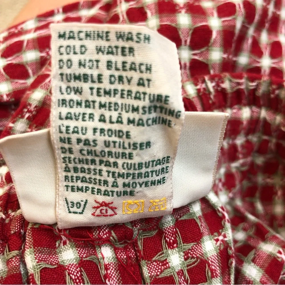 Vintage 90s Northern Reflections Pull On Gingham Flower Print Shorts M - Picture 10 of 10